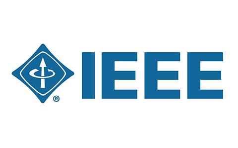 IEEE blue logo on white background